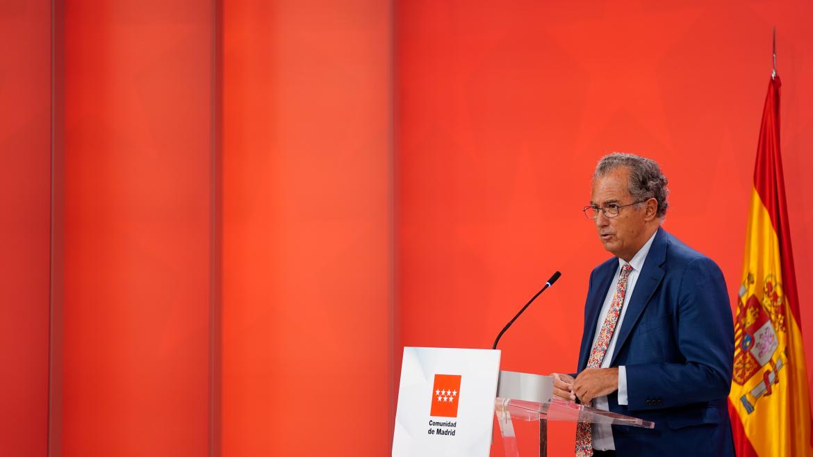 Enrique Ossorio durante la rueda de prensa posterior al Consejo de Gobierno