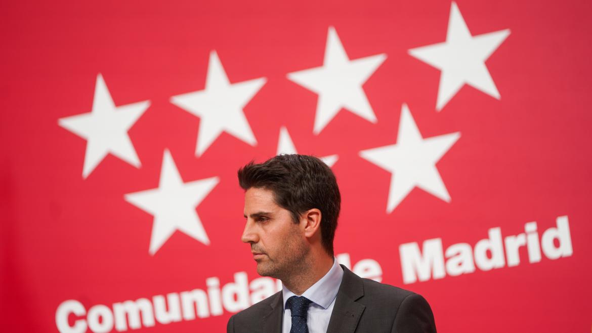 Viciana en rueda de prensa El consejero Emilio Viciana ofrece una rueda de prensa en la Real Casa de Correos