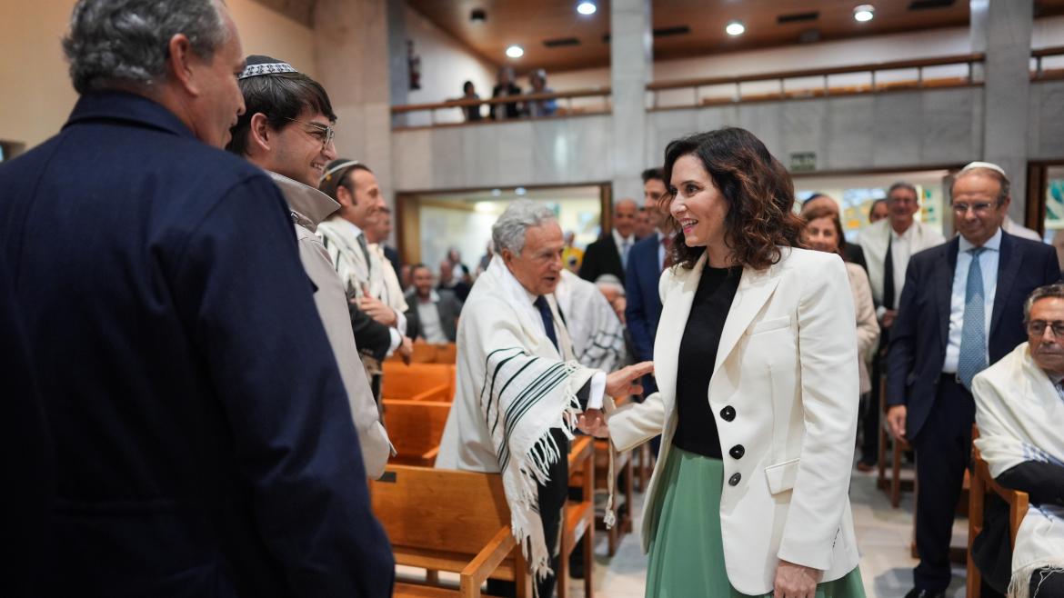 Díaz Ayuso asiste a la celebración del Día de Yom Kipur de la Comunidad Judía de Madrid La presidenta Isabel Díaz Ayuso en la celebración del Día de Yom Kipur de la Comunidad Judía de Madrid