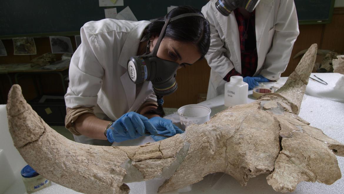 Investigadores en el santuario de Pinilla del Valle 