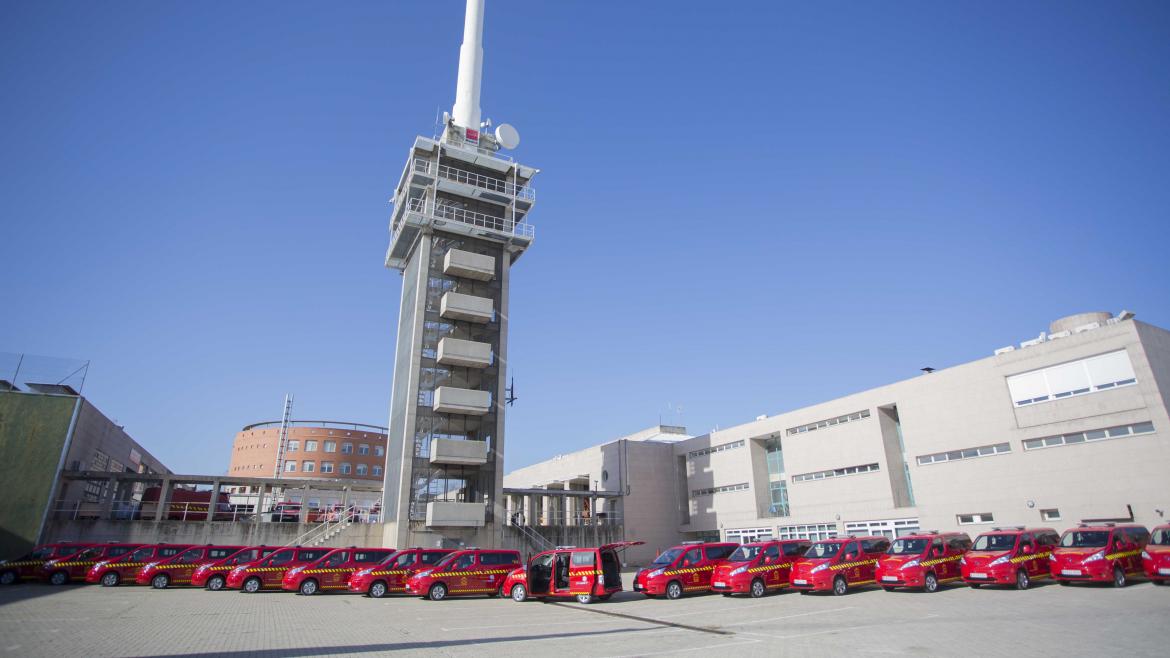 Los bomberos de la Comunidad de Madrid incorporan a su flota 19 vehículos eléctricos Flota de vehículos eléctricos del cuerpo de Bomberos de la Comunidad de Madrid