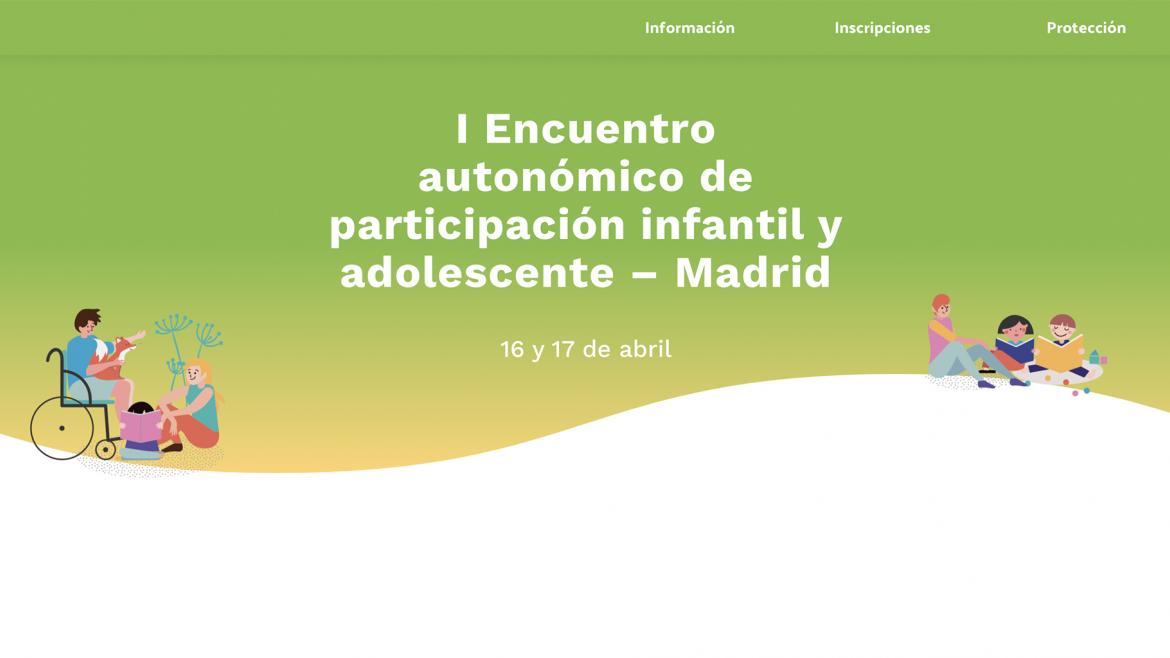 Página web del I Encuentro de participación infantil y adolescente