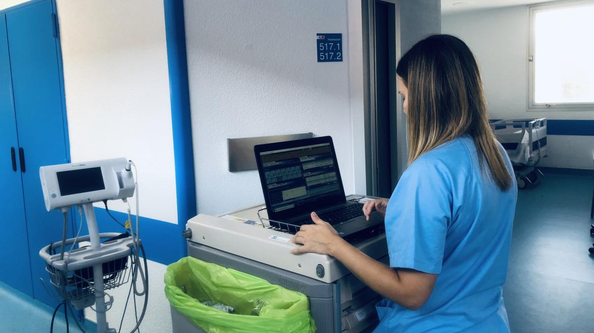 portátiles en hospitalización