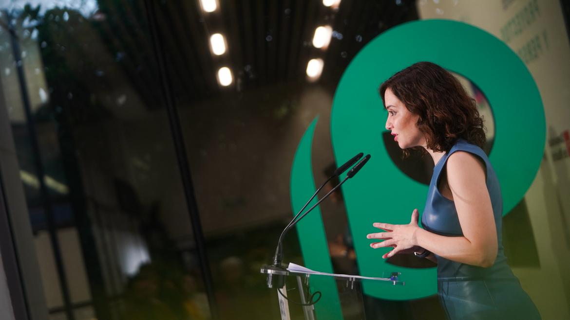La presidenta durante su intervención en el acto Patio