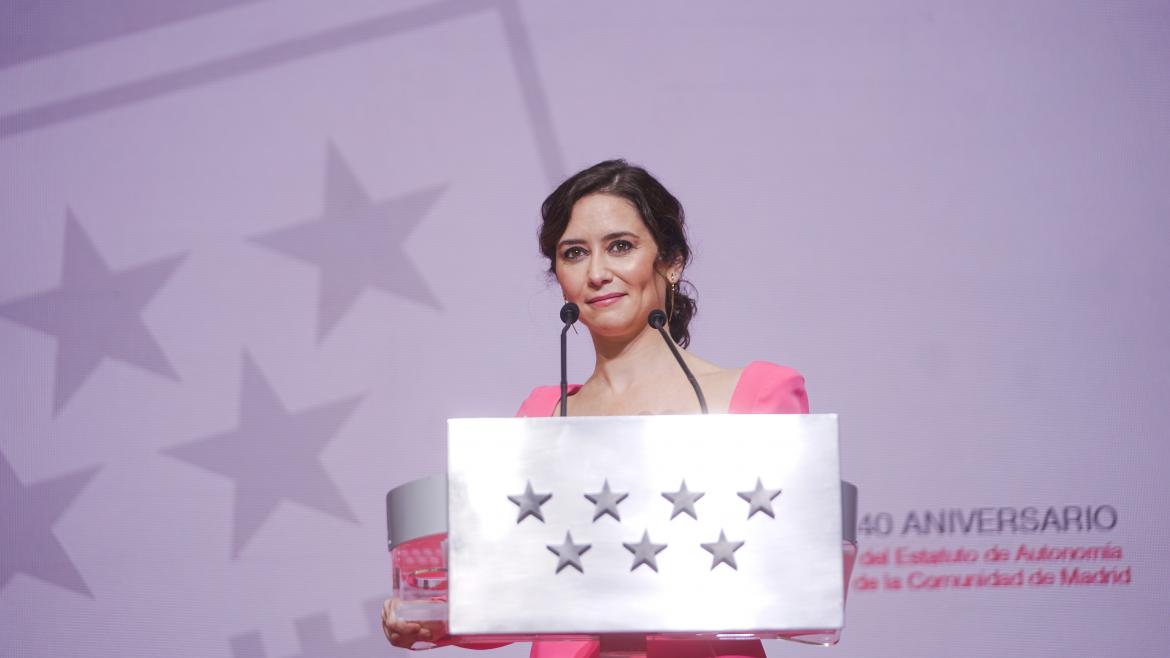 La presidenta durante el discurso del 40 aniversario 