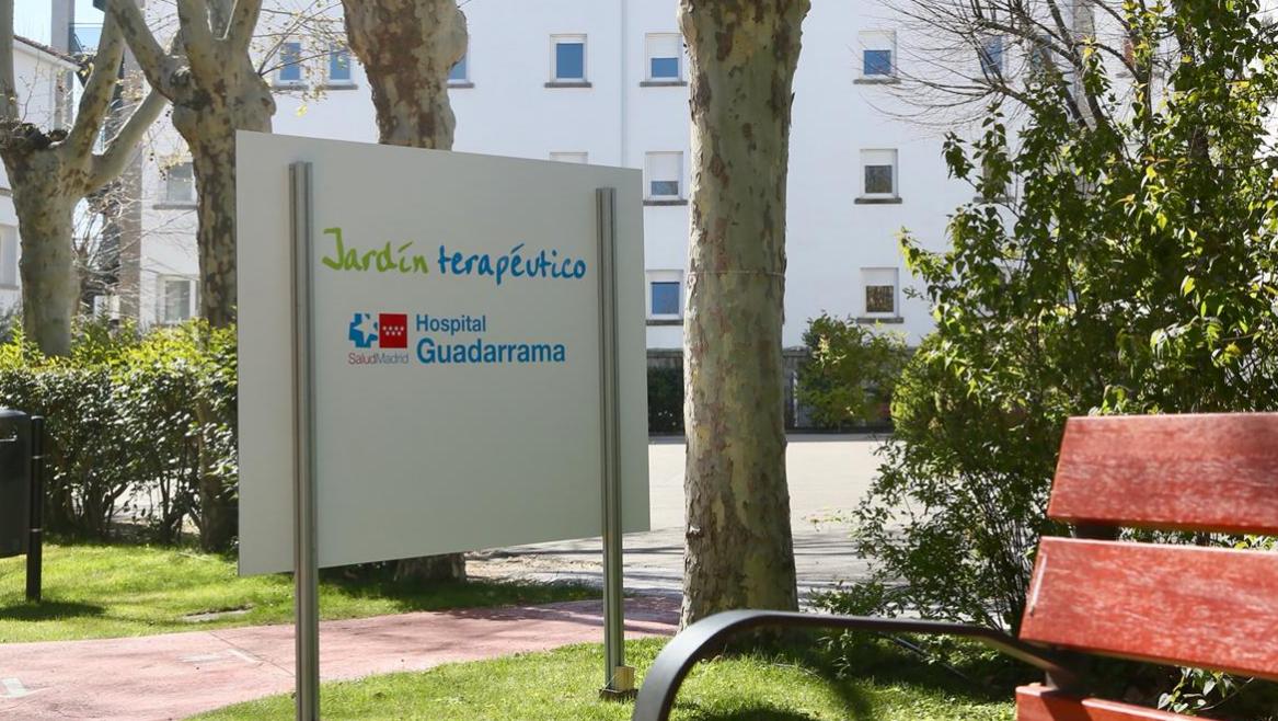 Cartel del Jardín Terapúetico del Hospital Guadarrama