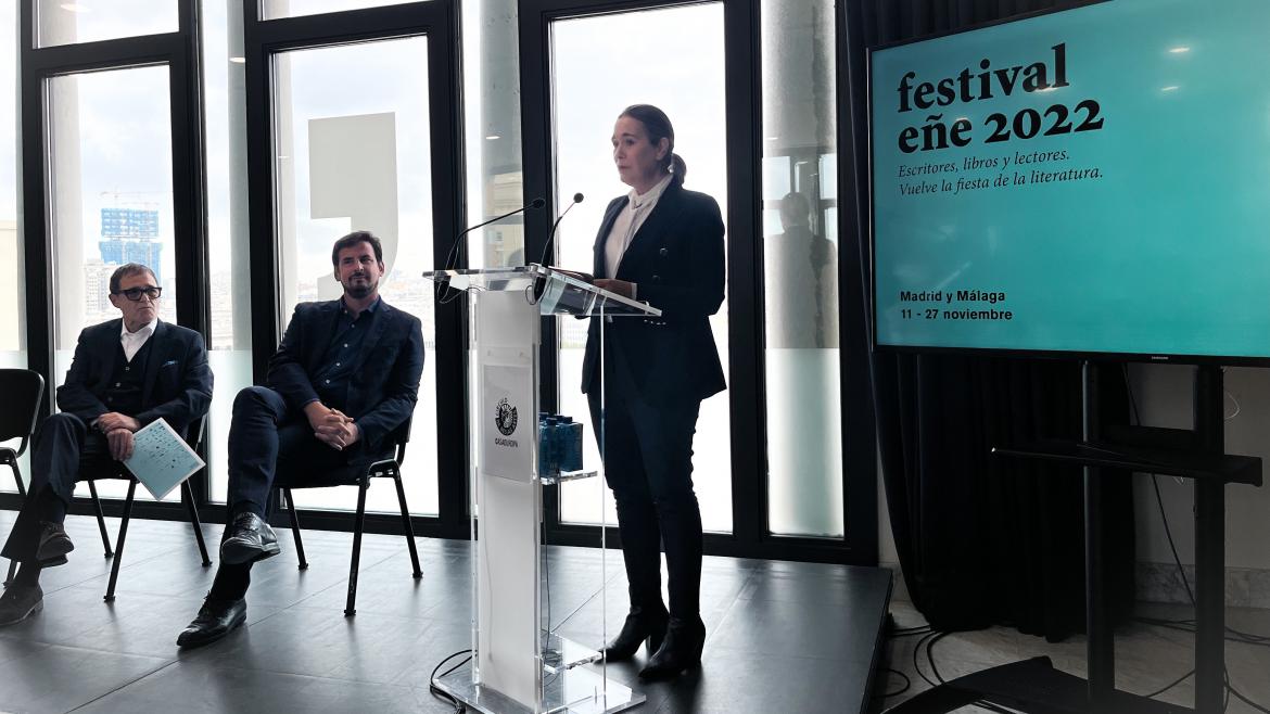 La consejera Marta Rivera en la presentación del Festival Eñe