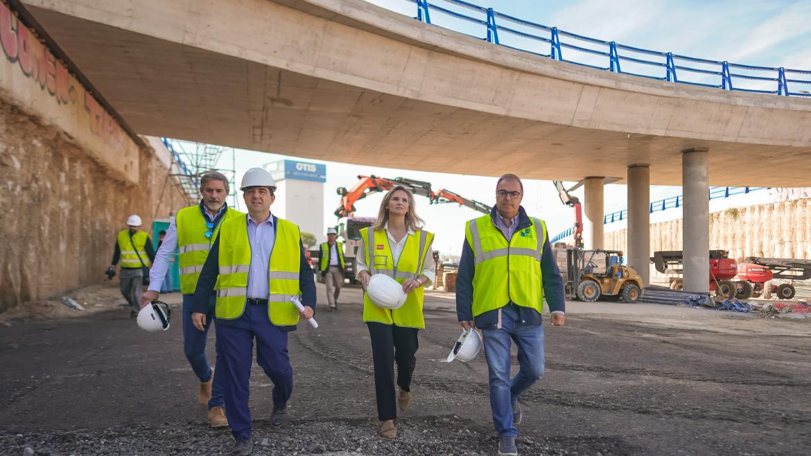 La consejera Martín visita la nueva infraestructura que beneficiará la movilidad tanto en transporte público como en vehículo privado 