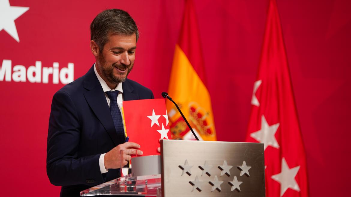 El consejero Miguel Ángel García durante la rueda de prensa