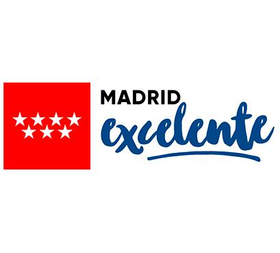 Logotipo con el texto de Madrid excelente