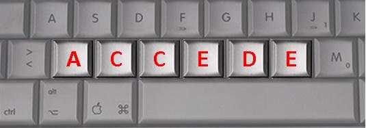 Word access formed with the letters on a keyboard