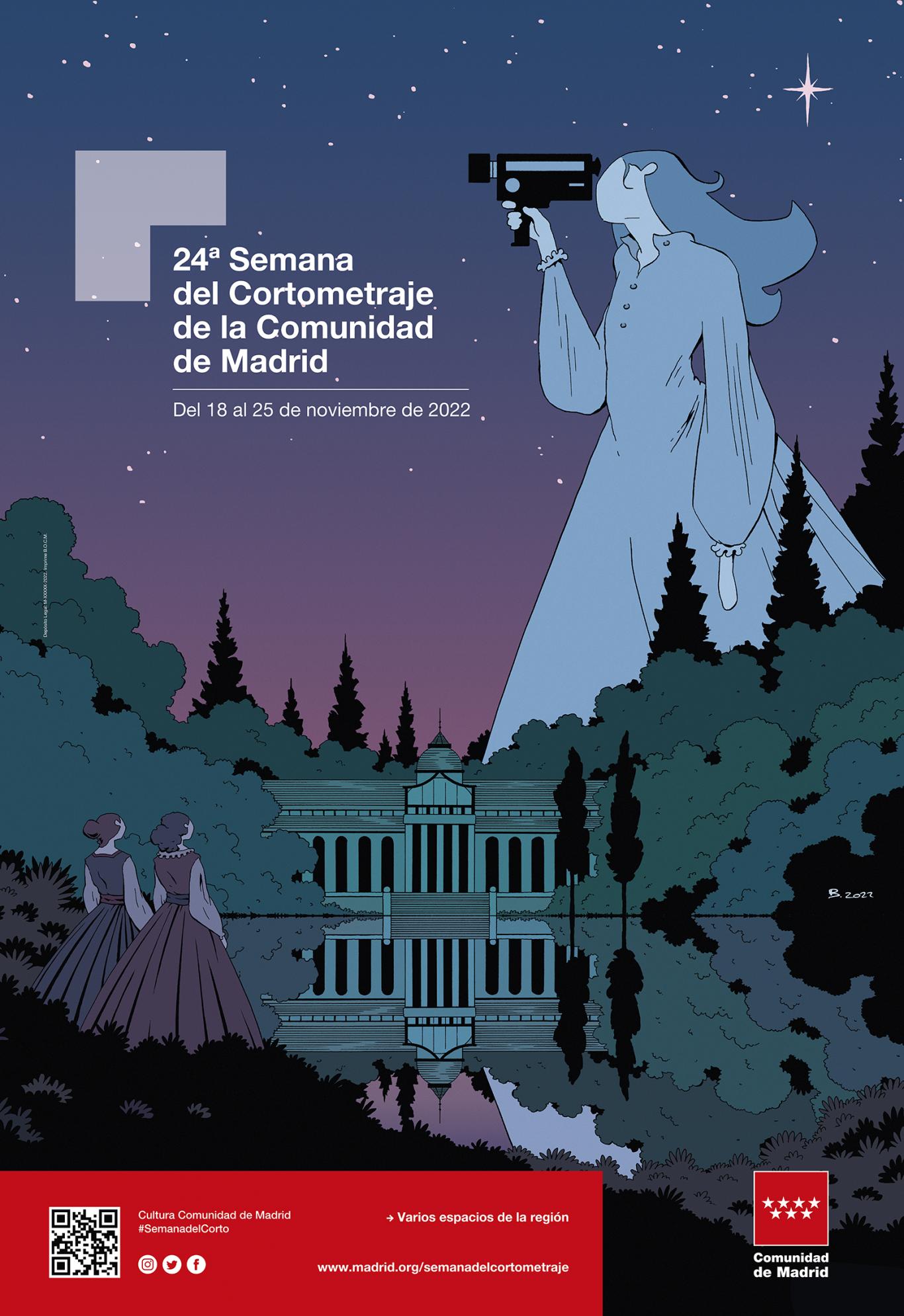 Un dibujo con un personaje femenino tras una montaña verde