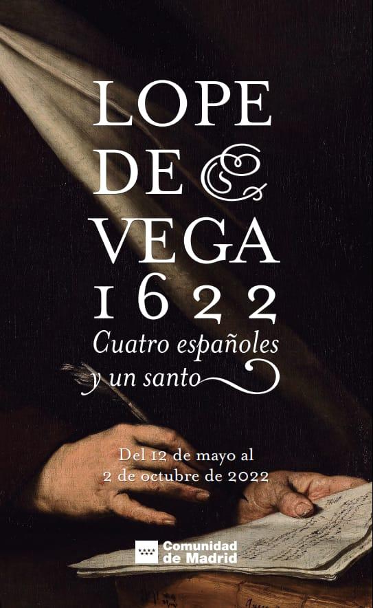 Imagen de Santa Teresa escribiendo y unas letras donde se lee el título de la exposición