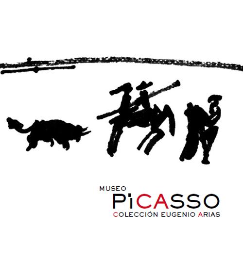 Dibujo de Picasso con el nombre del Museo Picasso Colección Eugenio Arias