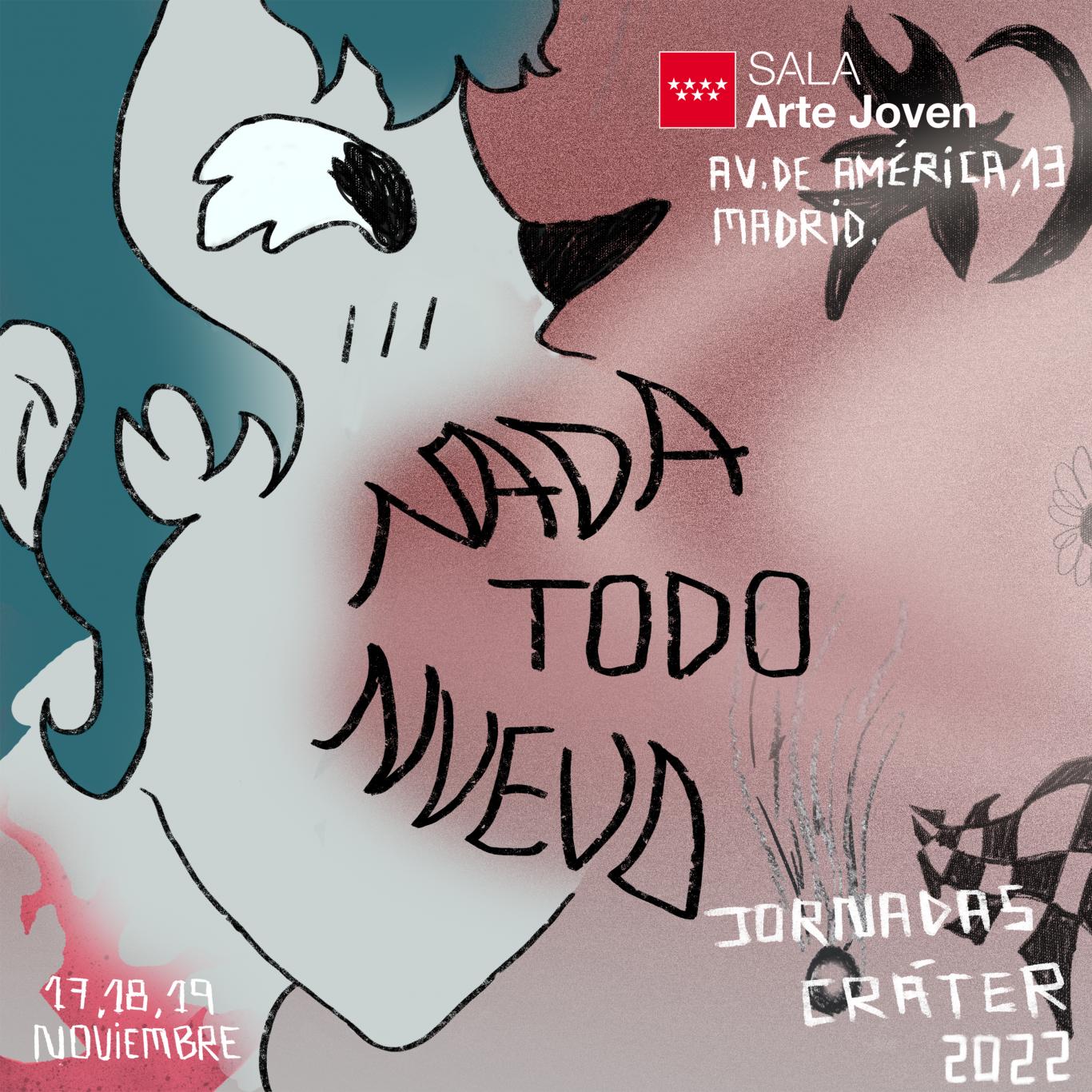 Ilustración de un personaje de cómic con las fechas de la jornada