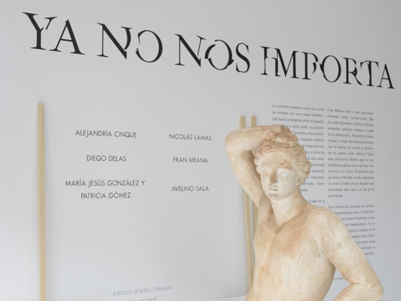 Classic sculpture at the entrance of the exhibition hall of Arte Joven