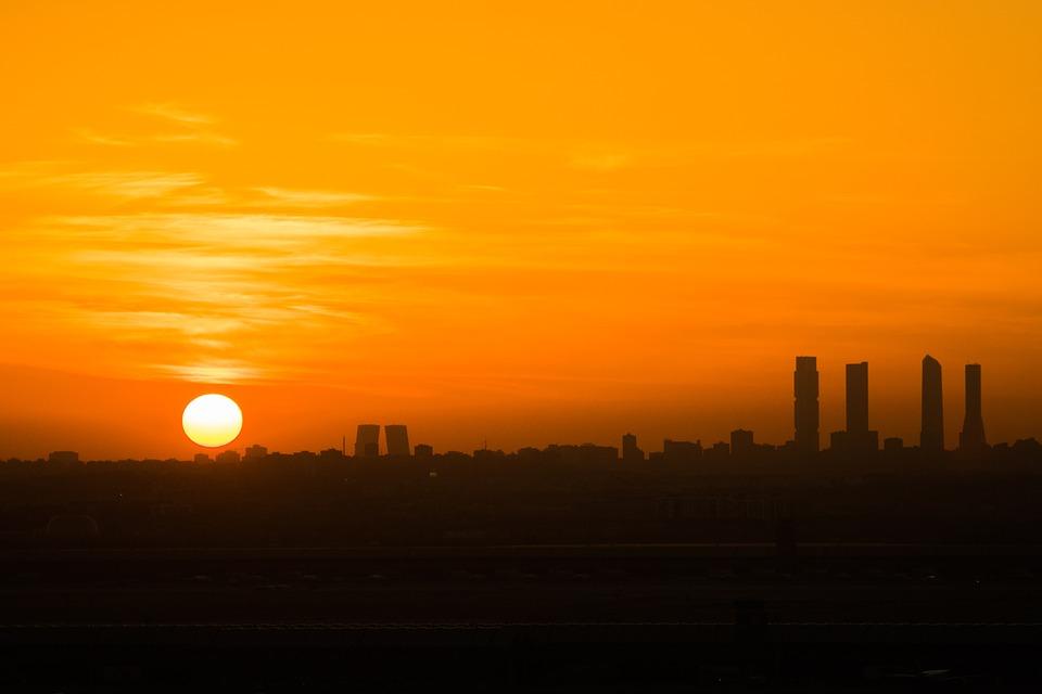 El crepúsculo en Madrid 