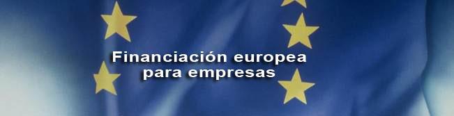 Bandera de la Unión Europea con nombre del tipo de financiación