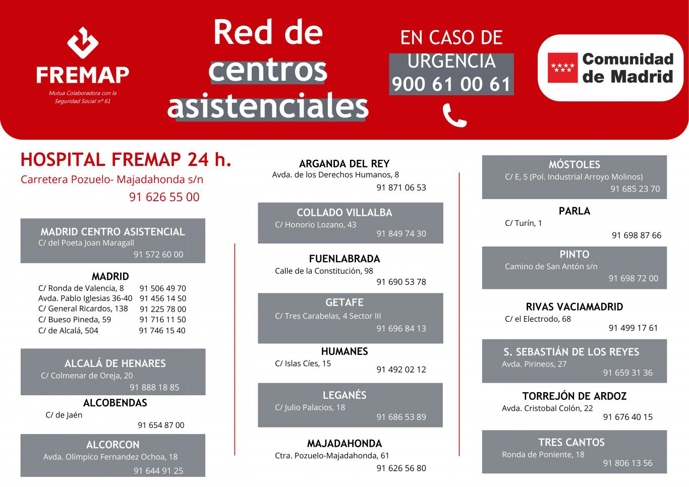 RED DE CENTROS ASISTENCIALES FREMAP