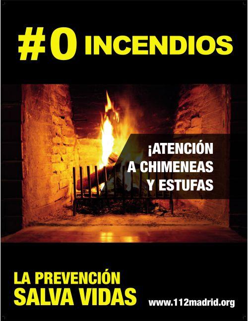 Chimenea con fuego