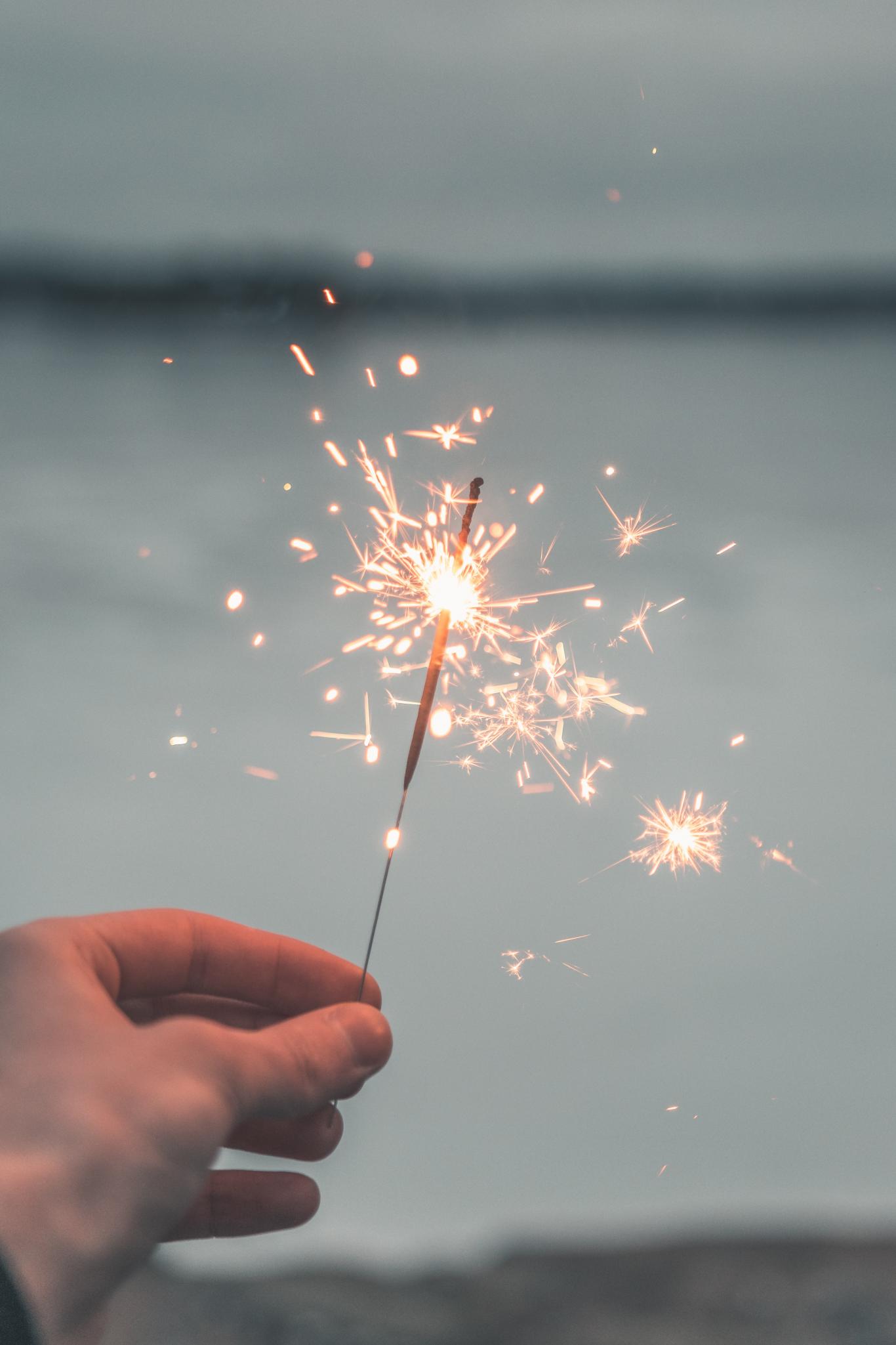 burning sparkler