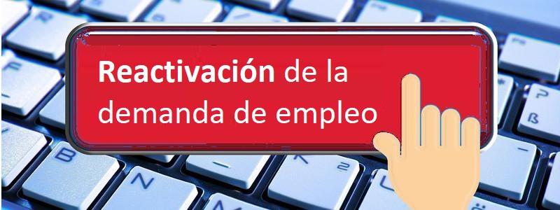 Botón de la Reactivación de la demanda de empleo
