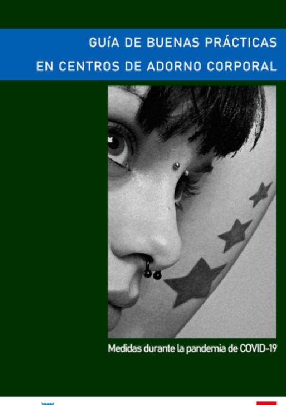 Portada de la publicación Guía de buenas prácticas en centros de adorno corporal COVID-19