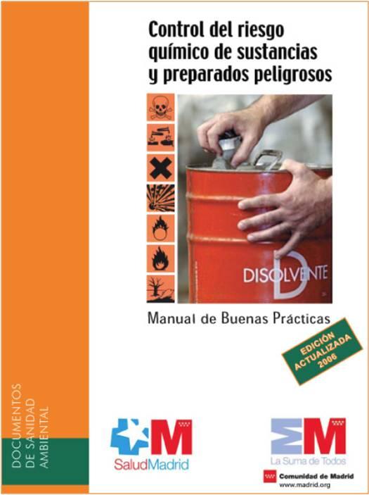 Portada de la publicación Control del riesgo químico de sustancias y preparados peligrosos. Manual de Buenas Prácticas