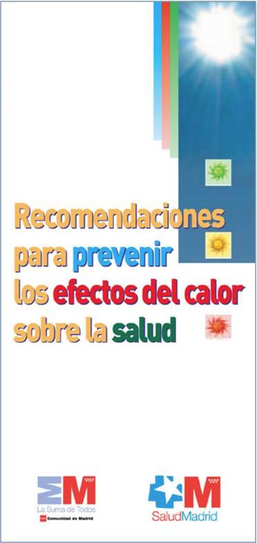 Portada de la publicación Recomendaciones para prevenir los efectos del calor sobre la salud