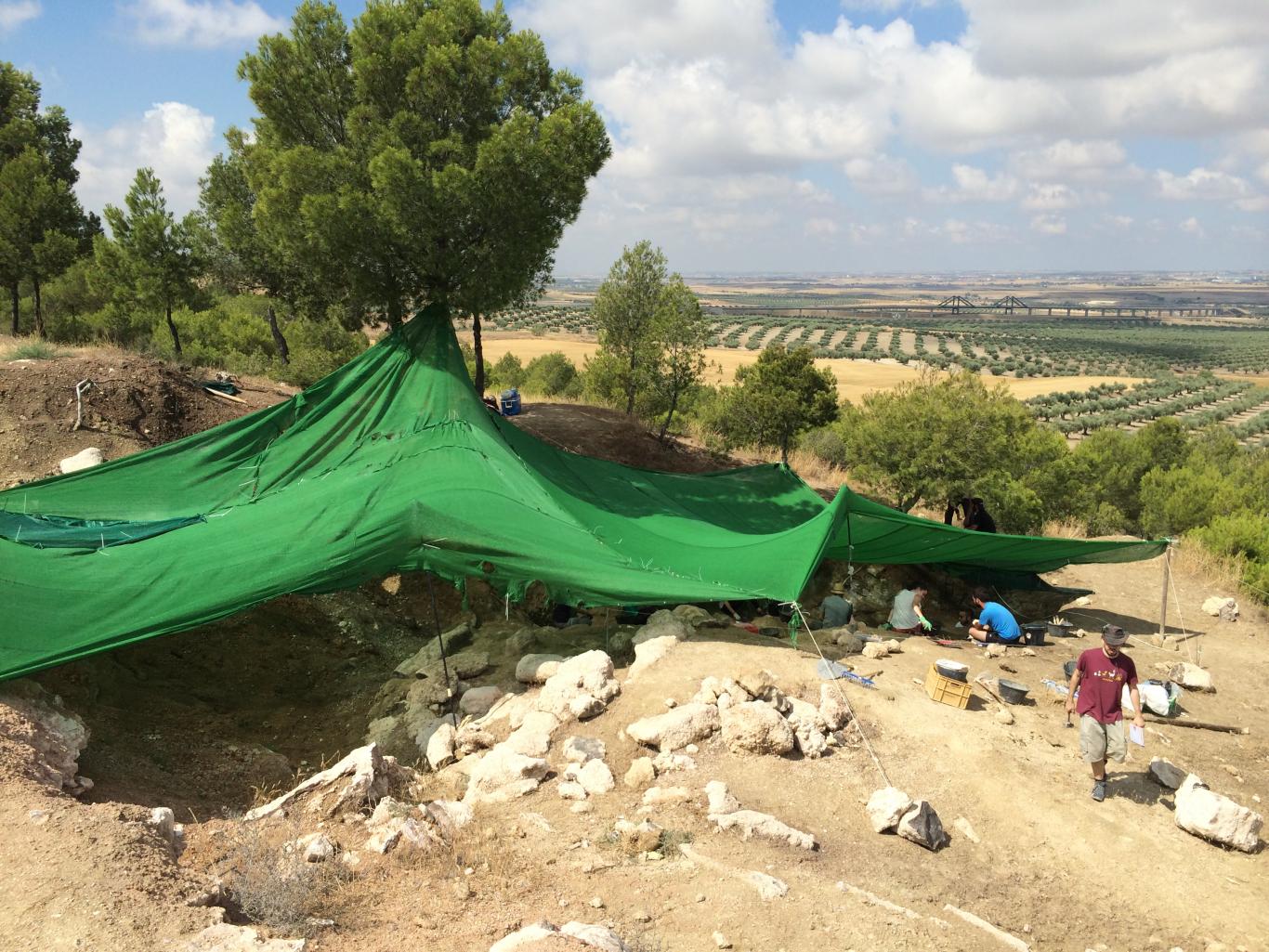 Imagen del yacimiento Batallones 3 durante la excavación del verano de 2017