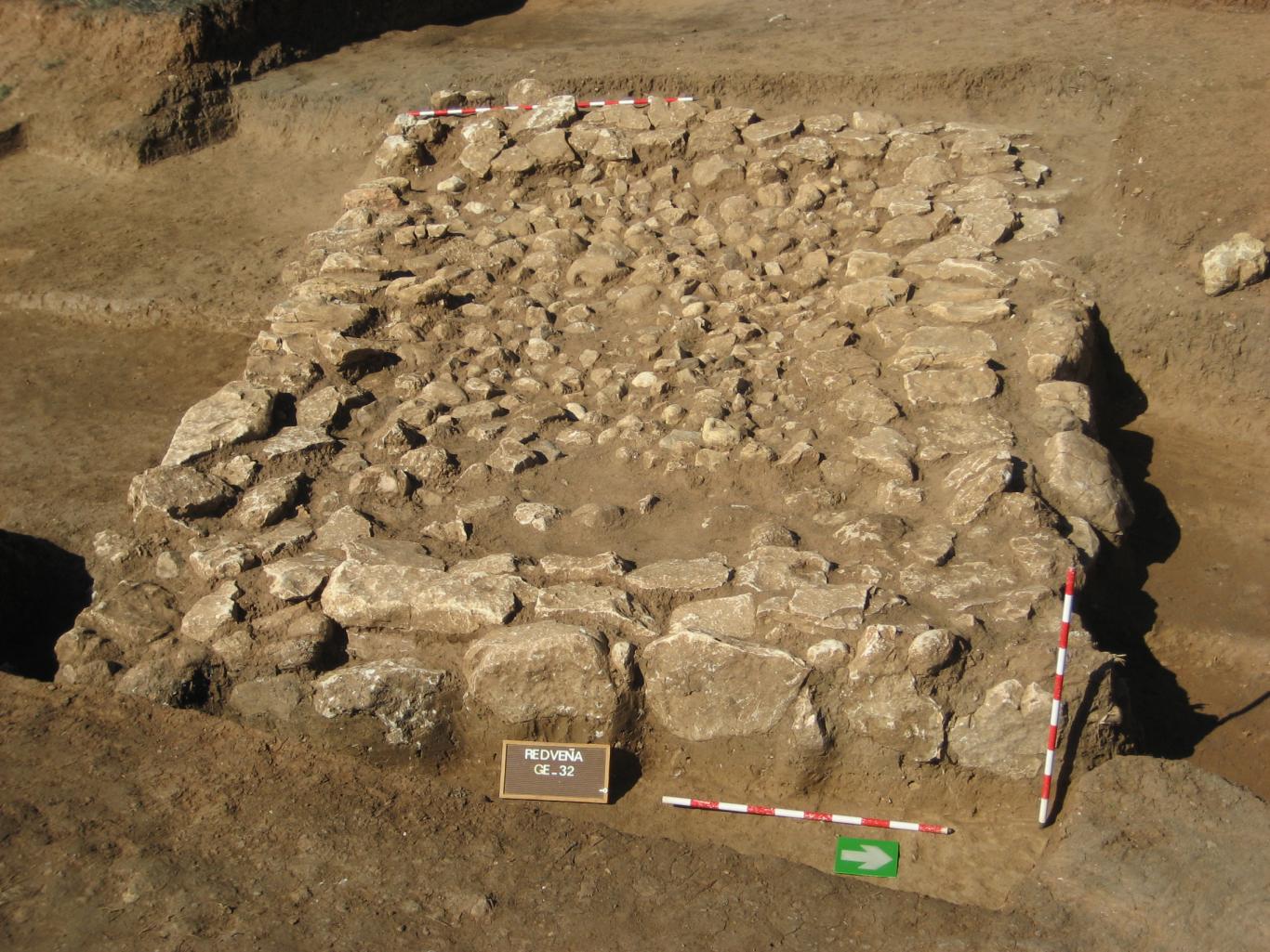 View of one of the huts of the site