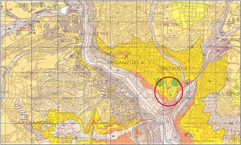 Imagen de plano geológico de la zona de actuación