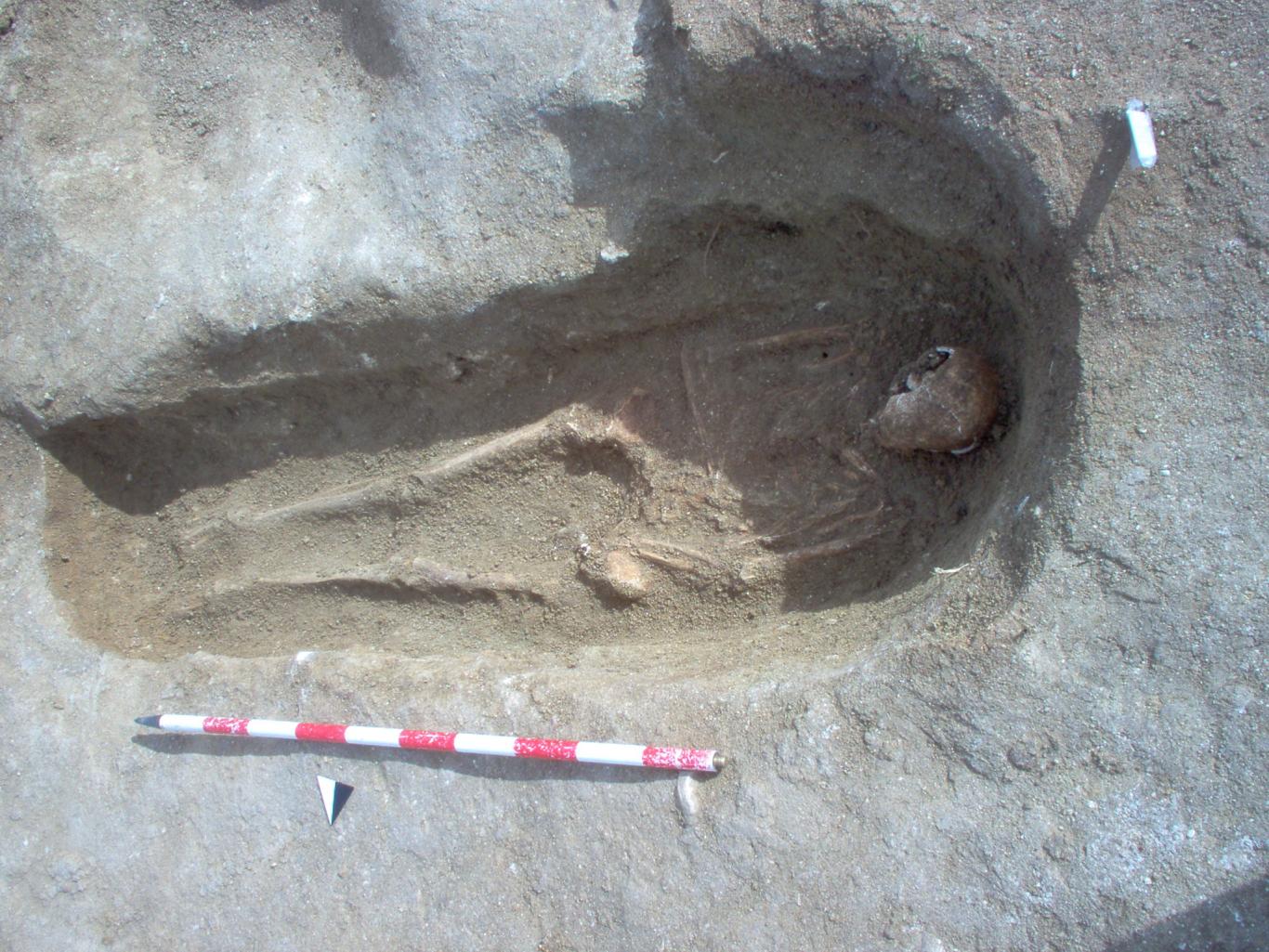 Vista de una de las tumbas encontradas