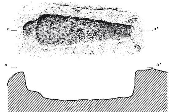 Image of the plan and section of the "Tomb of the Moor"
