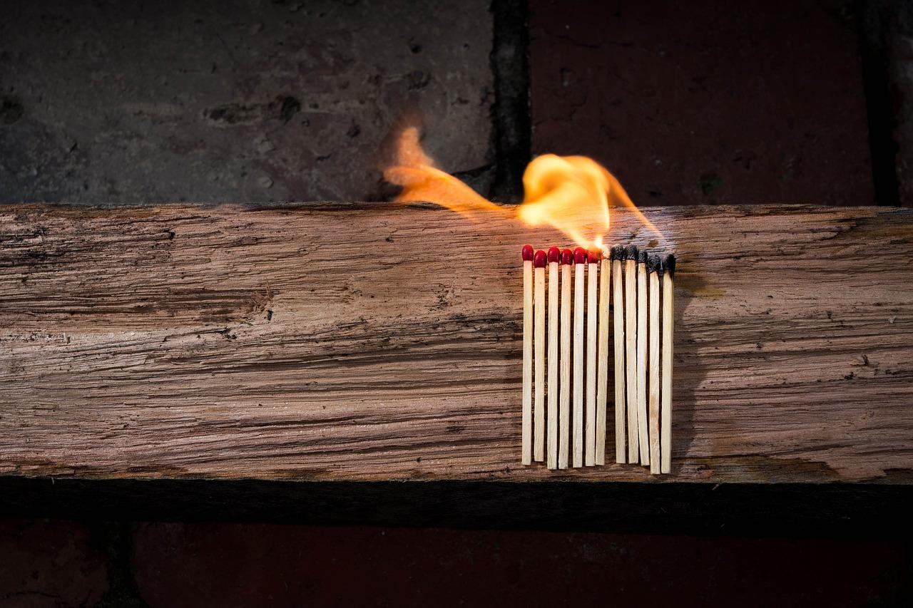 fuego en casa