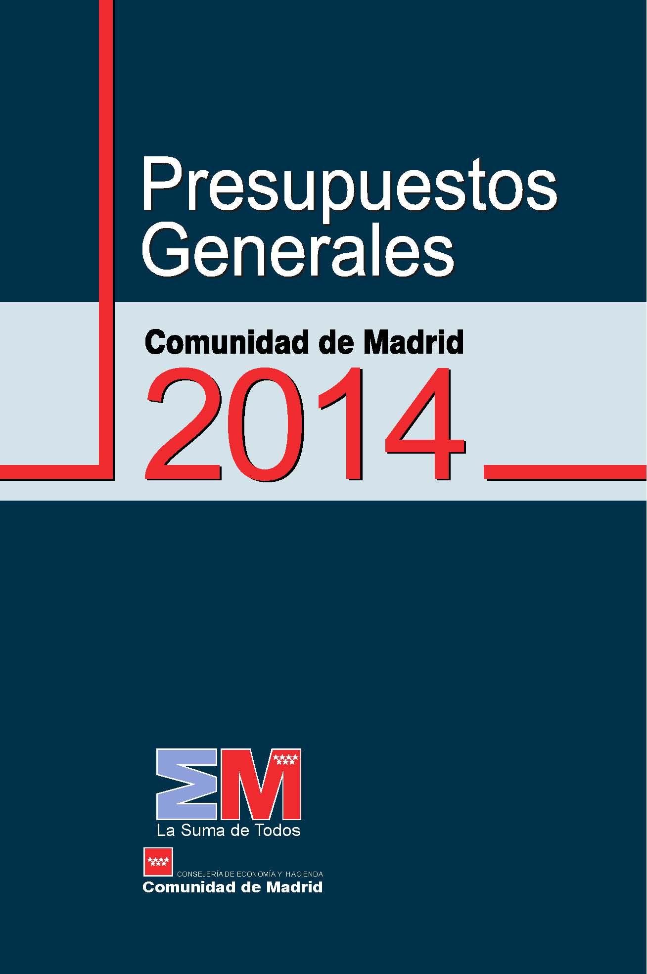Portada del Folleto de Presupuestos para 2014