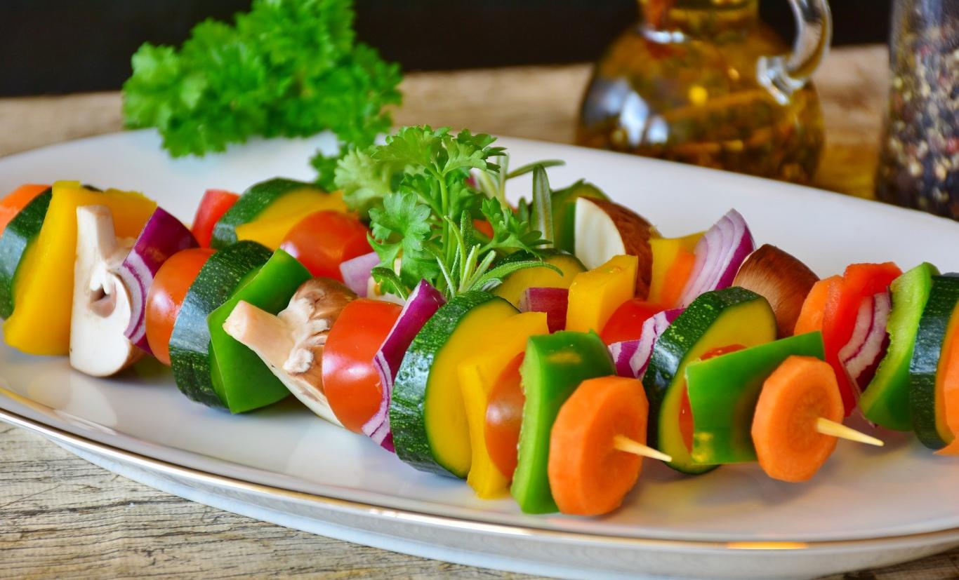 brochetas de verduras