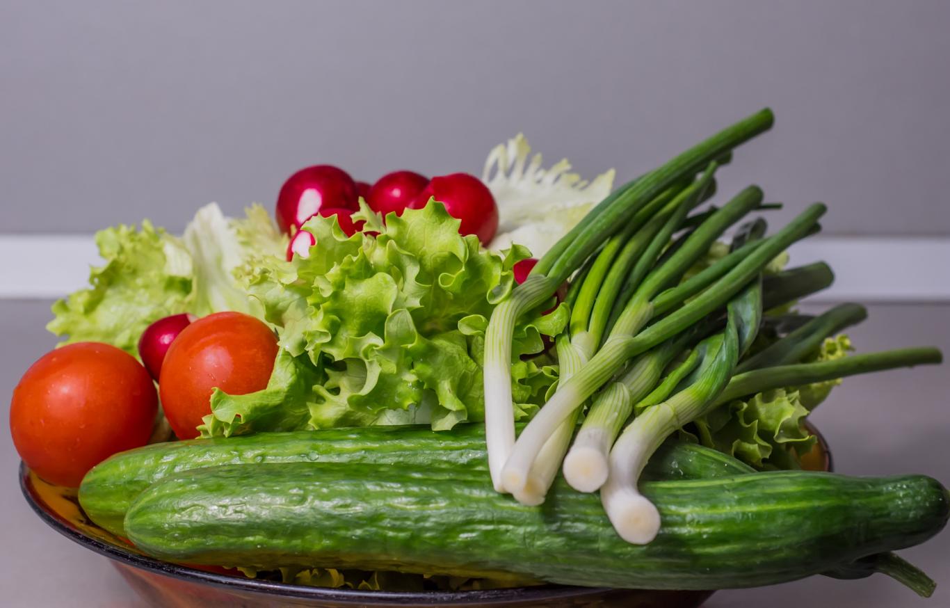 Vegetales varios: puerro, tomates, lechuga...