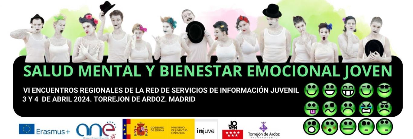 Meeting poster with mimes and emoticons