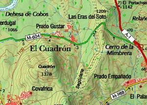 Mapa del Centro de educación ambiental El Cuadrón