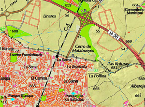 Mapa del Centro de educación ambiental Bosque Sur