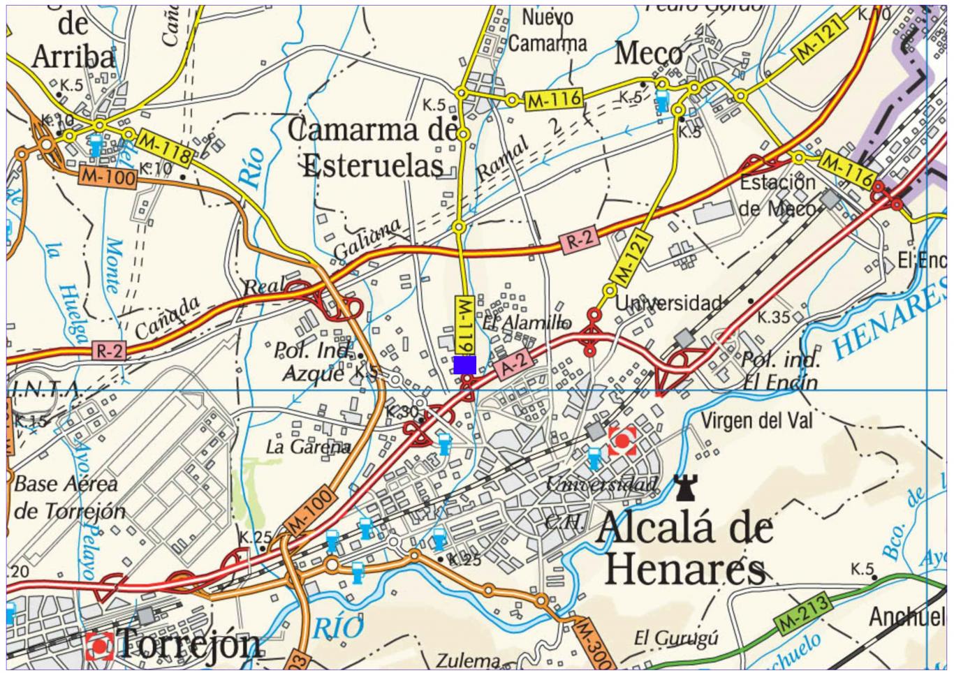 Plano de situación de la obra M-119 pk 0,000-0,200