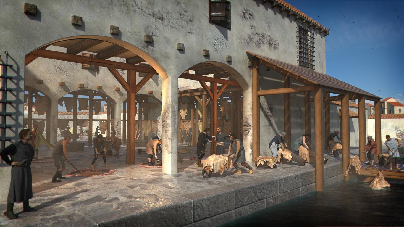 Illustration of the tannery