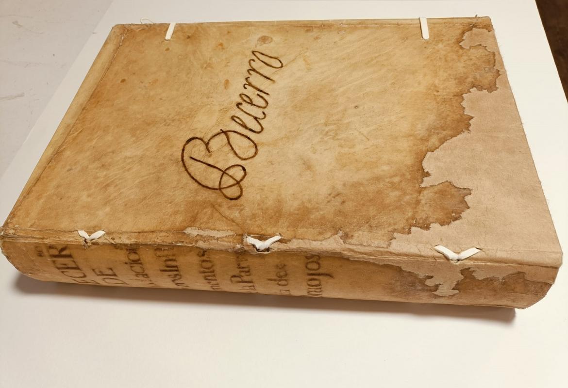 Libro Becerro después de la restauración. Encuadernación. Libro Becerro, cerrado, después de la restauración