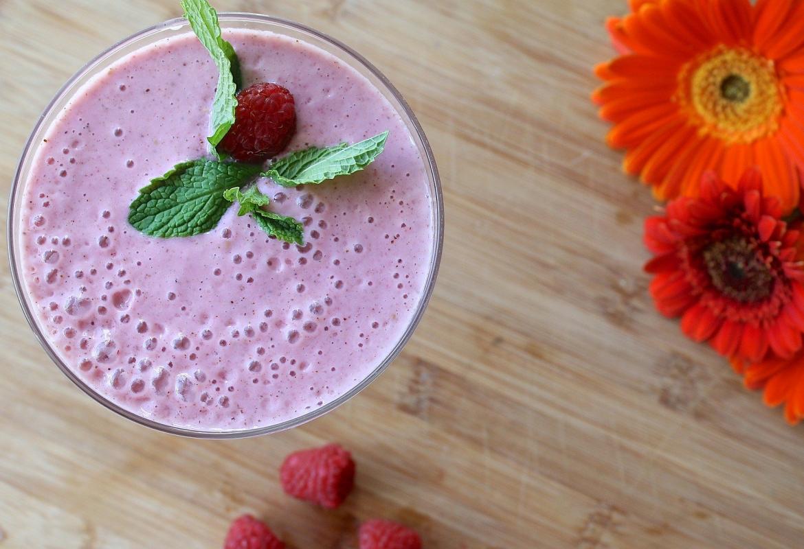batido de frambuesa