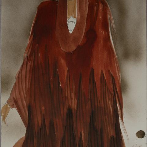 Diseño de vestuario para "La flauta mágica", (Mozart y Schicaneder), de Pedro Moreno (1987) - Museo Nacional del Teatro de Almagro_