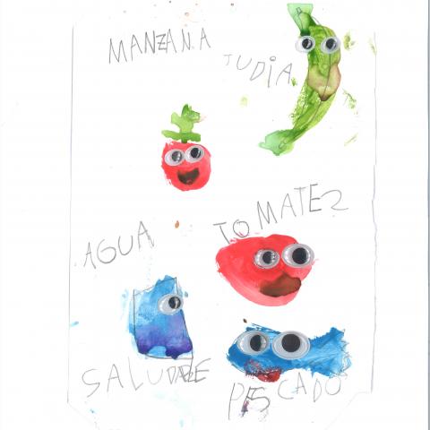 dibujos de frutas hechos por niños