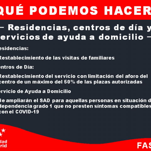 Que podemos hacer - Residencias y centros de día 