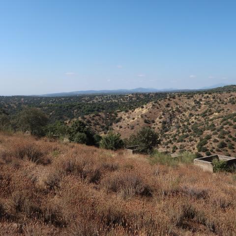 Yacimiento Campamento militar en Navalagamella Vista del yacimiento arqueológico