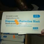 Mascarilla higiénica "disposable protective mask"